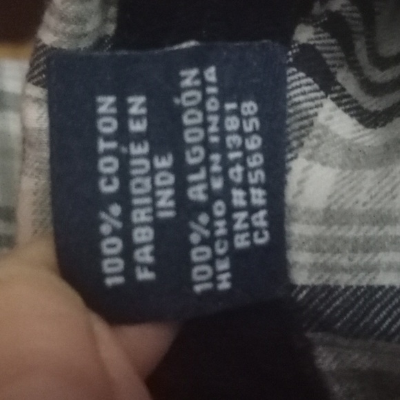 Chaps Shirt Men's XLT/TGL   Gray-black-white Plaid Long Sleeve Button Up - Picture 9 of 11